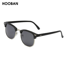 Load image into Gallery viewer, HOOBAN Classic Square Sunglasses Women Men Retro Brand Design Sun Glasses Male Female Vintage Semi-Rimless Driving Eyewear UV400