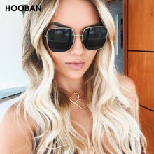Load image into Gallery viewer, HOOBAN Classic Square Women Sunglasses  Big Metal Sun Glasses For Ladies Vintage Shades Eyewear UV400