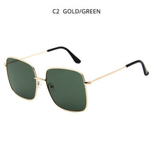 Load image into Gallery viewer, HOOBAN Classic Square Women Sunglasses  Big Metal Sun Glasses For Ladies Vintage Shades Eyewear UV400