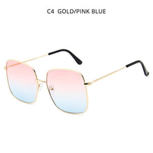 Load image into Gallery viewer, HOOBAN Classic Square Women Sunglasses  Big Metal Sun Glasses For Ladies Vintage Shades Eyewear UV400