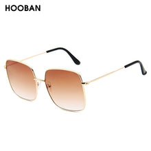 Load image into Gallery viewer, HOOBAN Classic Square Women Sunglasses  Big Metal Sun Glasses For Ladies Vintage Shades Eyewear UV400