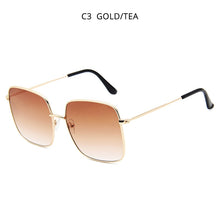 Load image into Gallery viewer, HOOBAN Classic Square Women Sunglasses  Big Metal Sun Glasses For Ladies Vintage Shades Eyewear UV400
