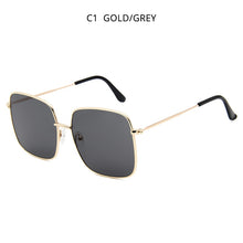 Load image into Gallery viewer, HOOBAN Classic Square Women Sunglasses  Big Metal Sun Glasses For Ladies Vintage Shades Eyewear UV400