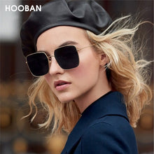 Load image into Gallery viewer, HOOBAN Classic Square Women Sunglasses  Big Metal Sun Glasses For Ladies Vintage Shades Eyewear UV400