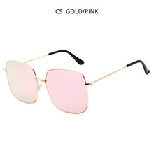 Load image into Gallery viewer, HOOBAN Classic Square Women Sunglasses  Big Metal Sun Glasses For Ladies Vintage Shades Eyewear UV400