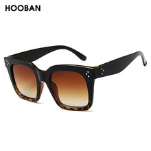Load image into Gallery viewer, HOOBAN Classic Square Women Sunglasses Retro Black Glasses For Female Male Rivet Driving Eyeglasses Unisex Shade