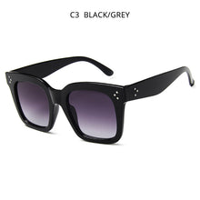 Load image into Gallery viewer, HOOBAN Classic Square Women Sunglasses Retro Black Glasses For Female Male Rivet Driving Eyeglasses Unisex Shade