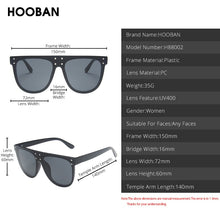 Load image into Gallery viewer, HOOBAN Classic Squared Sunglasses Men Women Flat Top Round Sun Glasses Male Female Vintage Rivet Driving Eyewear UV400