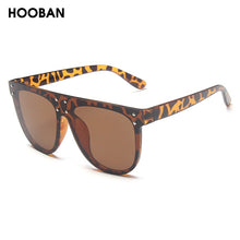 Load image into Gallery viewer, HOOBAN Classic Squared Sunglasses Men Women Flat Top Round Sun Glasses Male Female Vintage Rivet Driving Eyewear UV400