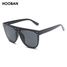 Load image into Gallery viewer, HOOBAN Classic Squared Sunglasses Men Women Flat Top Round Sun Glasses Male Female Vintage Rivet Driving Eyewear UV400