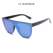 Load image into Gallery viewer, HOOBAN Classic Squared Sunglasses Men Women Flat Top Round Sun Glasses Male Female Vintage Rivet Driving Eyewear UV400