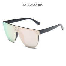 Load image into Gallery viewer, HOOBAN Classic Squared Sunglasses Men Women Flat Top Round Sun Glasses Male Female Vintage Rivet Driving Eyewear UV400
