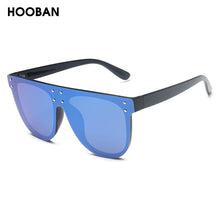 Load image into Gallery viewer, HOOBAN Classic Squared Sunglasses Men Women Flat Top Round Sun Glasses Male Female Vintage Rivet Driving Eyewear UV400