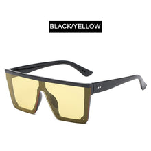 Load image into Gallery viewer, HOOBAN Big Women Sunglasses Classic Square Sun Glasses Men Vintage Mirror Lens Driving Shades Outdoor Summer Eyewear