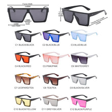 Load image into Gallery viewer, HOOBAN Big Women Sunglasses Classic Square Sun Glasses Men Vintage Mirror Lens Driving Shades Outdoor Summer Eyewear