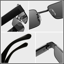 Load image into Gallery viewer, HOOBAN Black Square Sunglasses Men Women  Rectangular Sun Giasses Driving Traveling Outdoor Glasses UV400