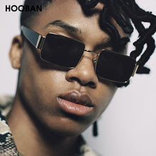 Load image into Gallery viewer, HOOBAN Black Square Sunglasses Men Women  Rectangular Sun Giasses Driving Traveling Outdoor Glasses UV400