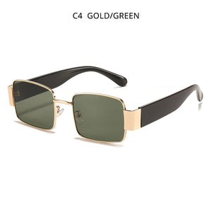 HOOBAN Black Square Sunglasses Men Women  Rectangular Sun Giasses Driving Traveling Outdoor Glasses UV400