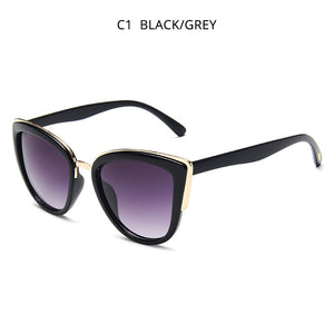 HOOBAN Cat Eye Sunglasses Women Retro Cateye Ladies Sun Glasses Stylish Driving Eyewear Female UV400