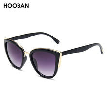 Load image into Gallery viewer, HOOBAN Cat Eye Sunglasses Women Retro Cateye Ladies Sun Glasses Stylish Driving Eyewear Female UV400