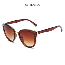 Load image into Gallery viewer, HOOBAN Cat Eye Sunglasses Women Retro Cateye Ladies Sun Glasses Stylish Driving Eyewear Female UV400