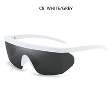 Load image into Gallery viewer, HOOBAN Flat Top Sunglasses Male Vintage One Piece Lens Sun Glasses Men  Sports Eyewear Windproof  Goggle UV400