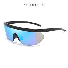 Load image into Gallery viewer, HOOBAN Flat Top Sunglasses Male Vintage One Piece Lens Sun Glasses Men  Sports Eyewear Windproof  Goggle UV400
