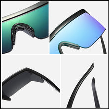 Load image into Gallery viewer, HOOBAN Flat Top Sunglasses Male Vintage One Piece Lens Sun Glasses Men  Sports Eyewear Windproof  Goggle UV400