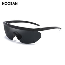 Load image into Gallery viewer, HOOBAN Flat Top Sunglasses Male Vintage One Piece Lens Sun Glasses Men  Sports Eyewear Windproof  Goggle UV400