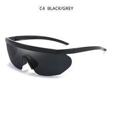 Load image into Gallery viewer, HOOBAN Flat Top Sunglasses Male Vintage One Piece Lens Sun Glasses Men  Sports Eyewear Windproof  Goggle UV400