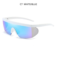 Load image into Gallery viewer, HOOBAN Flat Top Sunglasses Male Vintage One Piece Lens Sun Glasses Men  Sports Eyewear Windproof  Goggle UV400