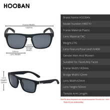 Load image into Gallery viewer, HOOBAN Hiking Sunglasses Men Women Stylish Fishing Polarized Sun Glasses For Male Vintage Square Unisex Eyeglasses UV400