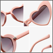 Load image into Gallery viewer, HOOBAN Love Heart Women Sun Glasses Cute Big Cat Eye Ladies Sunglasses Sexy Red Pink Sunglass UV400