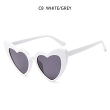 Load image into Gallery viewer, HOOBAN Love Heart Women Sun Glasses Cute Big Cat Eye Ladies Sunglasses Sexy Red Pink Sunglass UV400