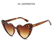 Load image into Gallery viewer, HOOBAN Love Heart Women Sun Glasses Cute Big Cat Eye Ladies Sunglasses Sexy Red Pink Sunglass UV400