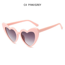 Load image into Gallery viewer, HOOBAN Love Heart Women Sun Glasses Cute Big Cat Eye Ladies Sunglasses Sexy Red Pink Sunglass UV400