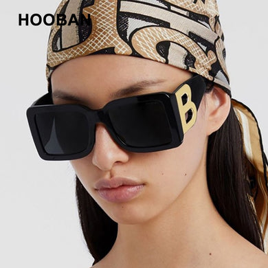 HOOBAN Oversized Sunglasses Women Classic Big Frame B Sun Glasses For Female Trendy Outdoor Eyeglasses Shades UV400
