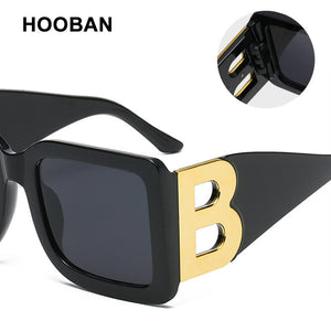 HOOBAN Oversized Sunglasses Women Classic Big Frame B Sun Glasses For Female Trendy Outdoor Eyeglasses Shades UV400