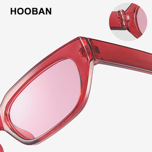 HOOBAN Polygon Sunglasses Women Brand Designer Small Frame Sun Glasses For Female Classic Cat Eye Outdoor Eyewear UV400