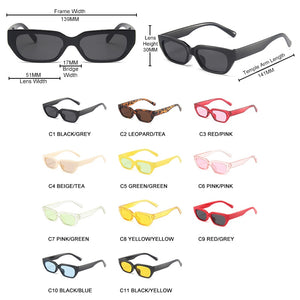 HOOBAN Polygon Sunglasses Women Brand Designer Small Frame Sun Glasses For Female Classic Cat Eye Outdoor Eyewear UV400
