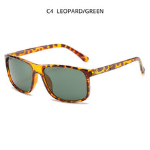 Load image into Gallery viewer, HOOBAN Rectangle Men Sunglasses Retro Black  Sun Glasses For Male Vintage Outdoor Leopard Eyewear Shade UV400
