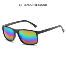Load image into Gallery viewer, HOOBAN Rectangle Men Sunglasses Retro Black  Sun Glasses For Male Vintage Outdoor Leopard Eyewear Shade UV400