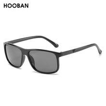 Load image into Gallery viewer, HOOBAN Rectangle Men Sunglasses Retro Black  Sun Glasses For Male Vintage Outdoor Leopard Eyewear Shade UV400