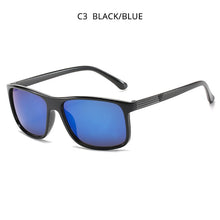 Load image into Gallery viewer, HOOBAN Rectangle Men Sunglasses Retro Black  Sun Glasses For Male Vintage Outdoor Leopard Eyewear Shade UV400