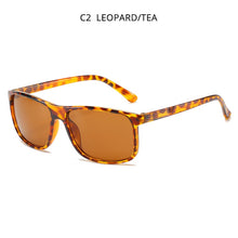 Load image into Gallery viewer, HOOBAN Rectangle Men Sunglasses Retro Black  Sun Glasses For Male Vintage Outdoor Leopard Eyewear Shade UV400