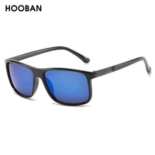 Load image into Gallery viewer, HOOBAN Rectangle Men Sunglasses Retro Black  Sun Glasses For Male Vintage Outdoor Leopard Eyewear Shade UV400