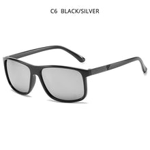 Load image into Gallery viewer, HOOBAN Rectangle Men Sunglasses Retro Black  Sun Glasses For Male Vintage Outdoor Leopard Eyewear Shade UV400