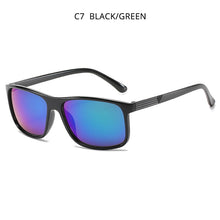 Load image into Gallery viewer, HOOBAN Rectangle Men Sunglasses Retro Black  Sun Glasses For Male Vintage Outdoor Leopard Eyewear Shade UV400
