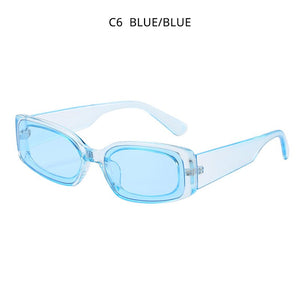 HOOBAN Rectangle Sunglasses Women Men Vintage Plastic Frame Sun Glasses Female Male Stylish Outdoor Eyewear Shade UV400