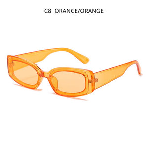 HOOBAN Rectangle Sunglasses Women Men Vintage Plastic Frame Sun Glasses Female Male Stylish Outdoor Eyewear Shade UV400